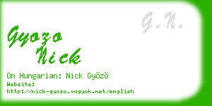 gyozo nick business card