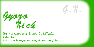 gyozo nick business card